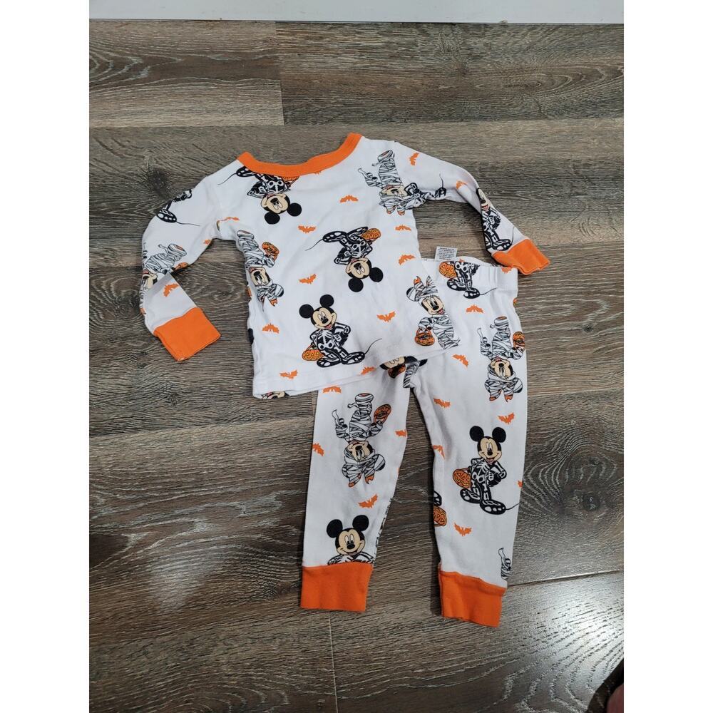 Disney Mickey Mouse Orange and White Kids Pajama Set